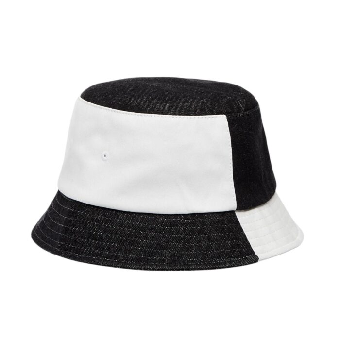 HUF BLOCKOUT BUCKET HAT BLACK WHITE - Image 2