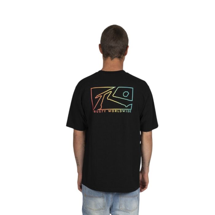 RUSTY BOXED OUT T-SHIRT BLACK - Image 2
