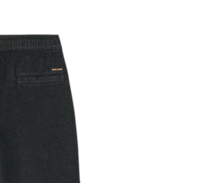 VOLCOM BOYS FREAZY LOOSE ELASTICATED WAIST DENIM BLACK WASH - Image 3