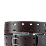 VOLCOM TWO SPIKE LEATHER BELT BROWN - Image 3