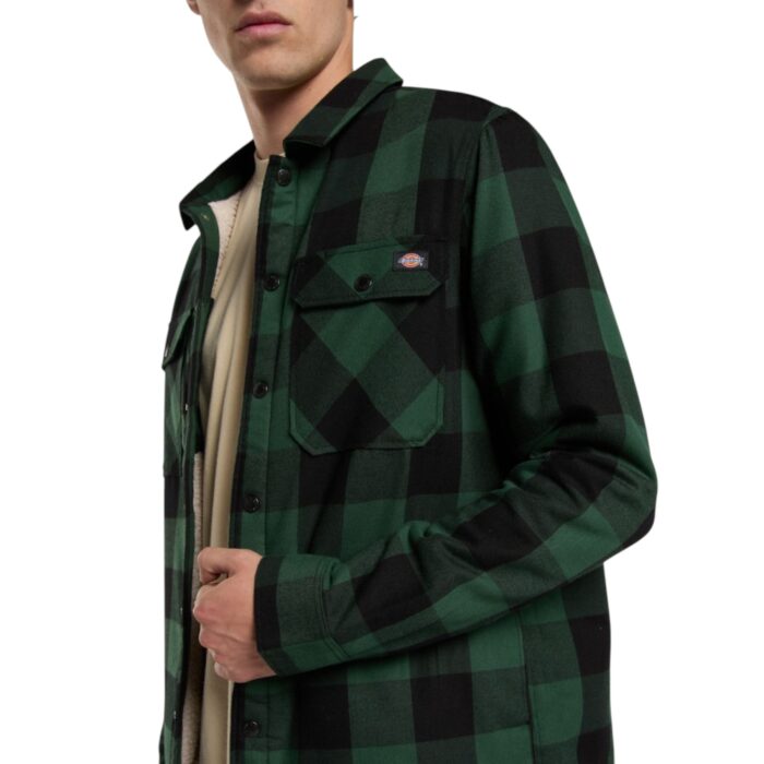 DICKIES LINED SACRAMENTO SHIRT PINE NEEDLE GREEN - Image 5