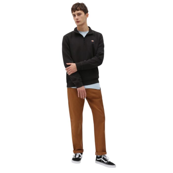 DICKIES OAKPORT QUARTER ZIP HOODIE BLACK - Εικόνα 4