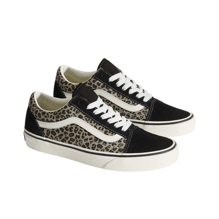 VANS OLD SKOOL SHOES BLACK LEOPARD - Image 2