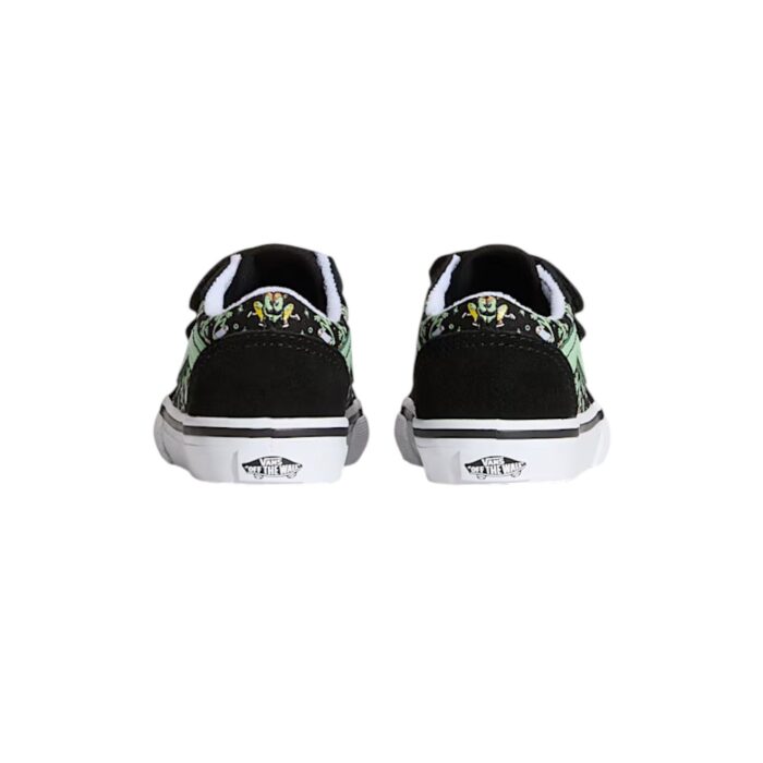 VANS TODDLER OLD SKOOL V SHOES GLOW COSMIC CRUISERS BLACK - Image 4