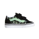 VANS TODDLER OLD SKOOL V SHOES GLOW COSMIC CRUISERS BLACK