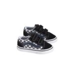 VANS TODDLER OLD SKOOL V SHOES TONAL CHECK BLUE - Image 2