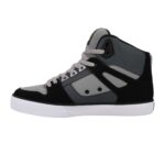 DC PURE HIGH TOP SHOES GREY BLACK - Image 2