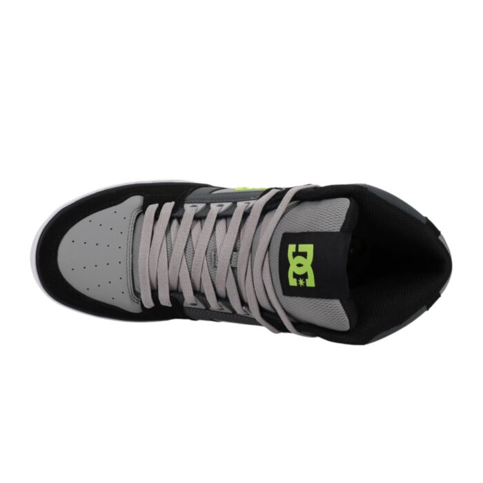 DC PURE HIGH TOP SHOES GREY BLACK - Image 3