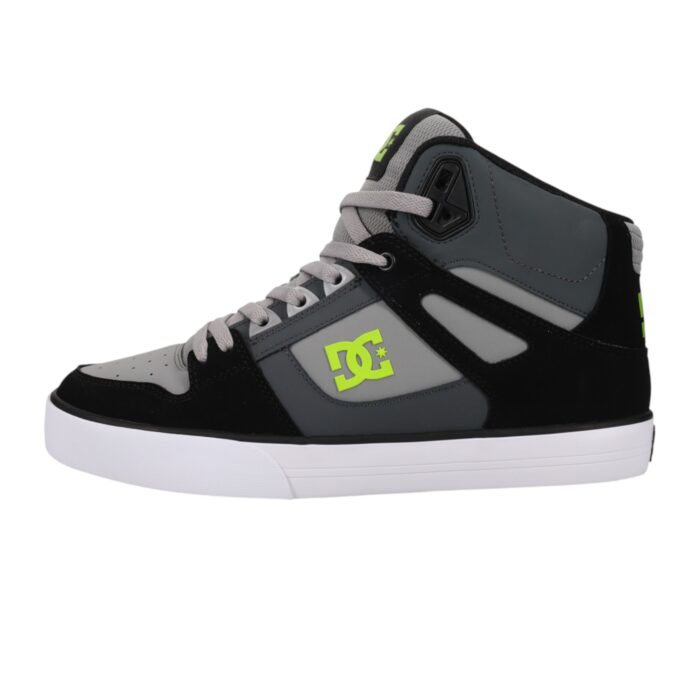 DC PURE HIGH TOP SHOES GREY BLACK - Image 4