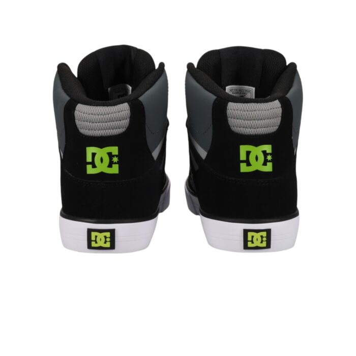 DC PURE HIGH TOP SHOES GREY BLACK - Image 5