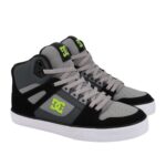 DC PURE HIGH TOP SHOES GREY BLACK - Image 7