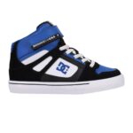 DC YOUTH PURE HIGH TOP EV SHOES BLUE BLACK WHITE
