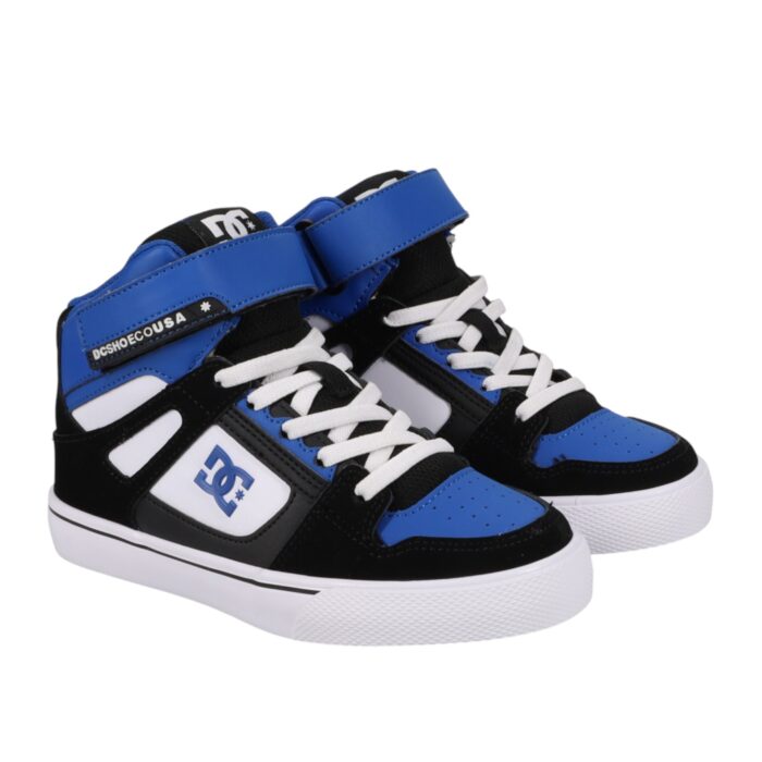 DC YOUTH PURE HIGH TOP EV SHOES BLUE BLACK WHITE - Image 2