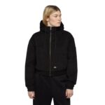 DICKIES CORDUROY HOODED JACKET BLACK