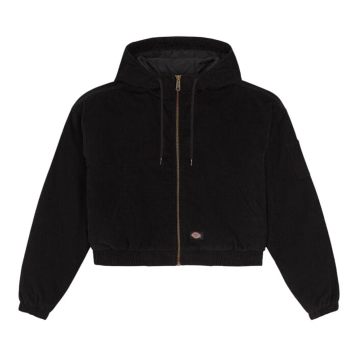 DICKIES CORDUROY HOODED JACKET BLACK - Image 8