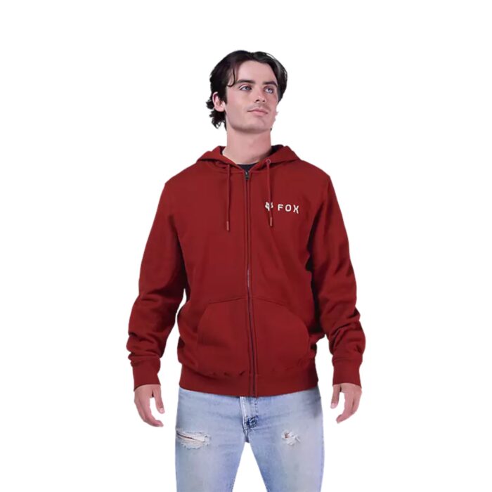 FOX ABSOLUTE ZIP HOODIE RUST BROWN - Image 3