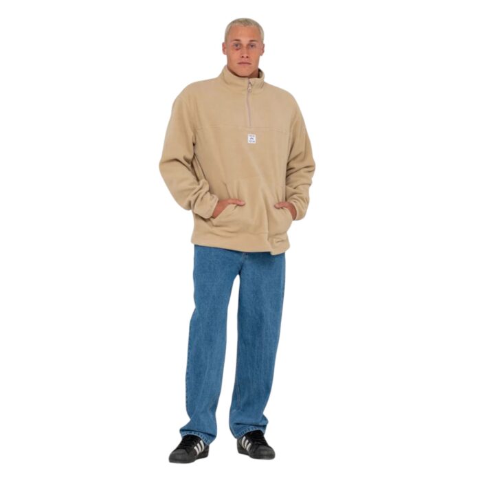 RUSTY CORE DIVISION POLAR FLEECE QUARTER ZIP ABBEY STONE - Image 5