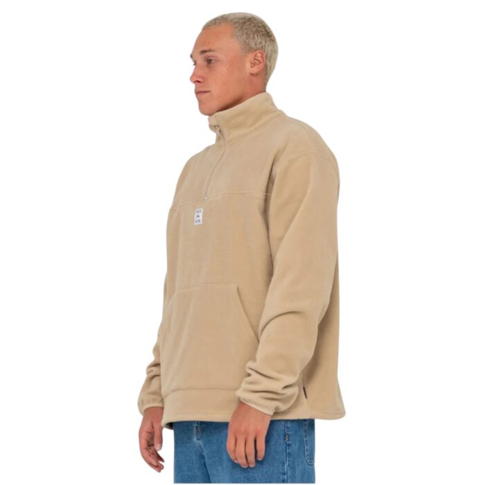 RUSTY CORE DIVISION POLAR FLEECE QUARTER ZIP ABBEY STONE - Image 3