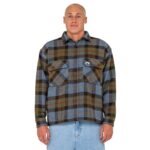 RUSTY MONDO CANE LONG SLEEVE OVER SHIRT SKY BLUE
