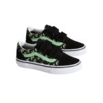 VANS KIDS OLD SKOOL V SHOES GLOW COSMIC CRUISERS BLACK - Image 2