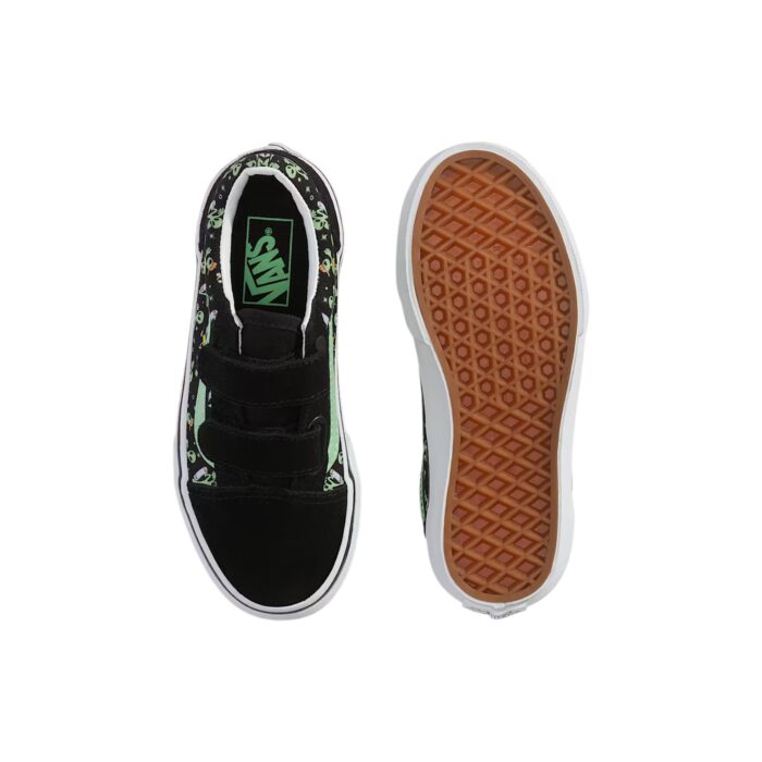 VANS KIDS OLD SKOOL V SHOES GLOW COSMIC CRUISERS BLACK - Image 3