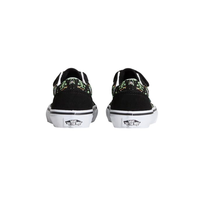 VANS KIDS OLD SKOOL V SHOES GLOW COSMIC CRUISERS BLACK - Image 4