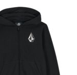 VOLCOM BOYS ICONIC STONE GID ZIP HOODIE BLACK - Image 3