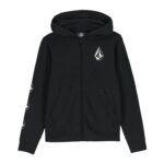 VOLCOM BOYS ICONIC STONE GID ZIP HOODIE BLACK