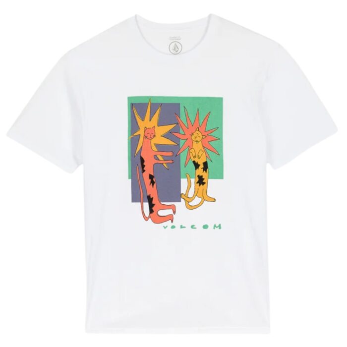VOLCOM LONGO CATS T-SHIRT WHITE - Image 6