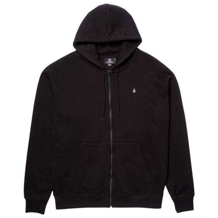 VOLCOM SINGLE STONE ZIP HOODIE BLACK - Image 6