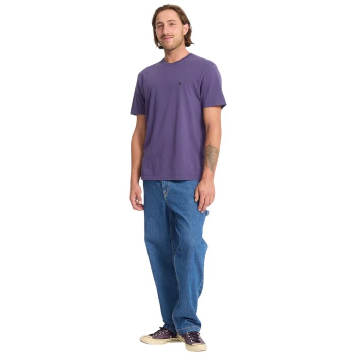 VOLCOM SOLID STONE T-SHIRT DARK PURPLE - Image 4