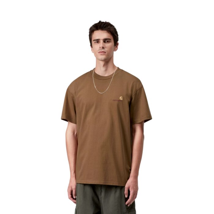 CARHARTT WIP AMERICAN SCRIPT T-SHIRT HAMILTON BROWN - Image 3