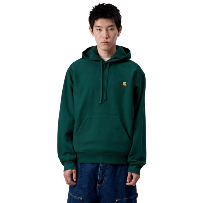 CARHARTT WIP AMERICAN SCRIPT HOODIE DARK FIR - Image 3