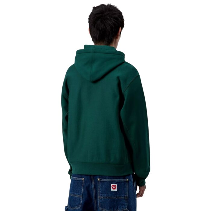 CARHARTT WIP AMERICAN SCRIPT HOODIE DARK FIR - Image 4