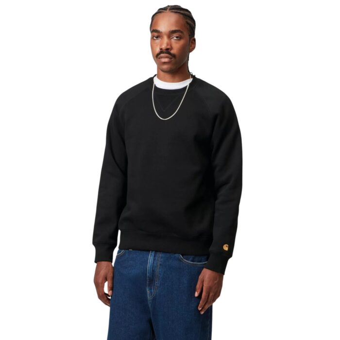 CARHARTT WIP CHASE SWEATSHIRT BLACK GOLD - Image 3