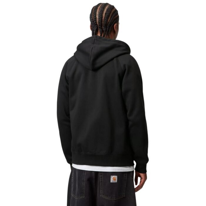 CARHARTT WIP CHASE ZIP HOODIE BLACK GOLD - Image 4