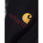 CARHARTT WIP HALF ZIP AMERICAN SCRIPT HOODIE BLACK - Εικόνα 4