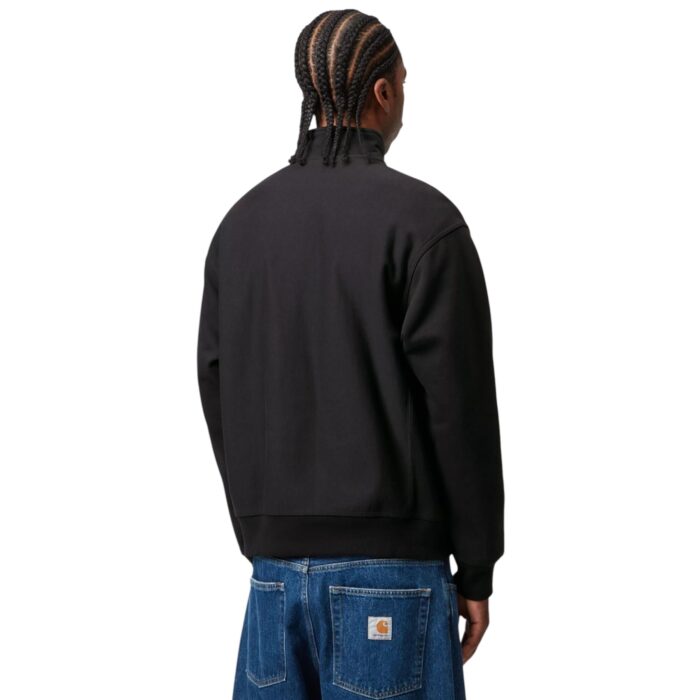 CARHARTT WIP HALF ZIP AMERICAN SCRIPT HOODIE BLACK - Εικόνα 6