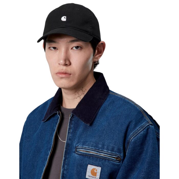 CARHARTT WIP MADISON LOGO CAP BLACK WAX - Image 3