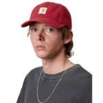 CARHARTT WIP SELBY CANVAS CAP SCARLET STONE WASHED - Image 3