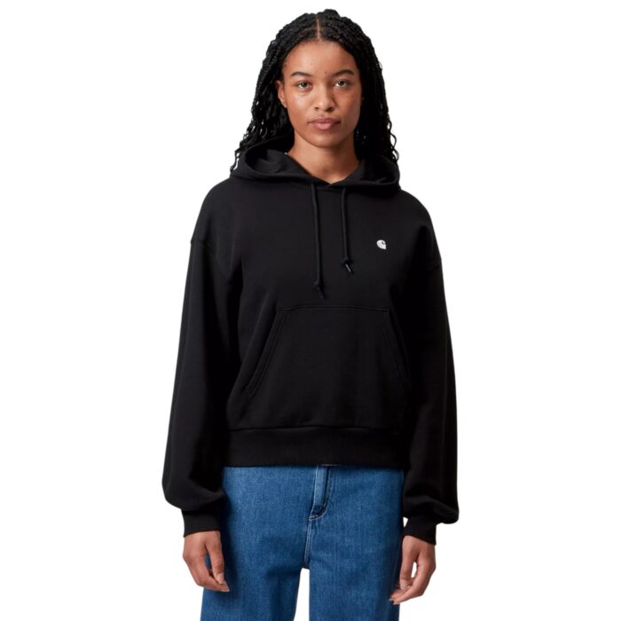 CARHARTT WIP W CASEY HOODIE BLACK SILVER - Image 3