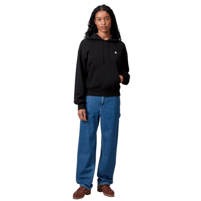 CARHARTT WIP W CASEY HOODIE BLACK SILVER - Image 5