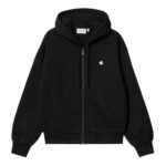 CARHARTT WIP W CASEY ZIP HOODIE BLACK SILVER