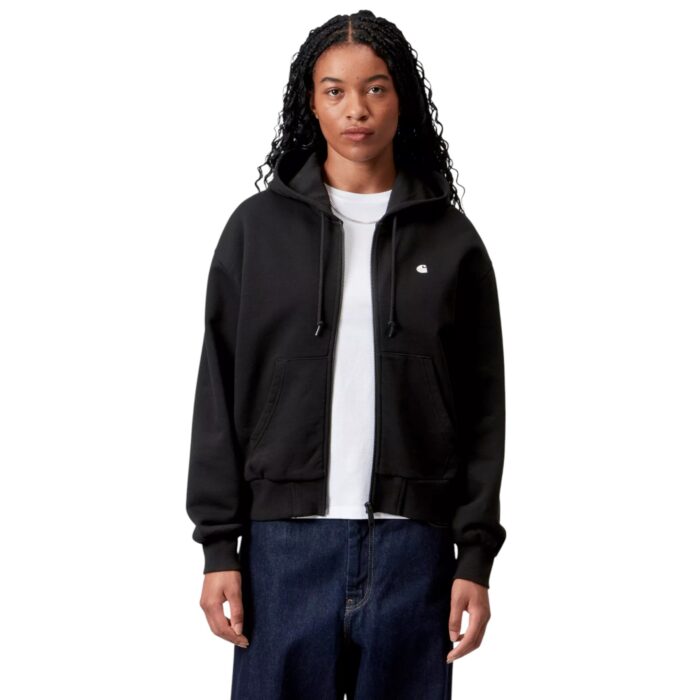 CARHARTT WIP W CASEY ZIP HOODIE BLACK SILVER - Image 5