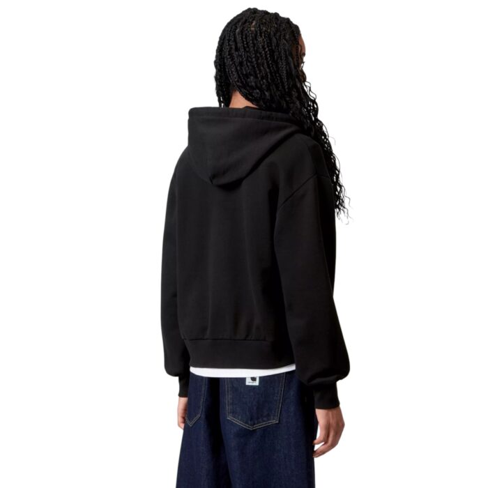 CARHARTT WIP W CASEY ZIP HOODIE BLACK SILVER - Image 4