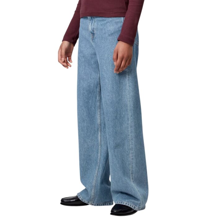 CARHARTT WIP W JANE PANT BLUE HEAVY STONE WASH - Image 3