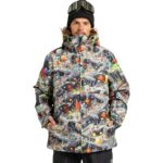 DC BASIS PRINT SNOW JACKET OUTER WORLD BLACK