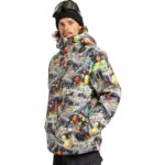 DC BASIS PRINT SNOW JACKET OUTER WORLD BLACK - Image 2
