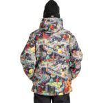 DC BASIS PRINT SNOW JACKET OUTER WORLD BLACK - Image 3