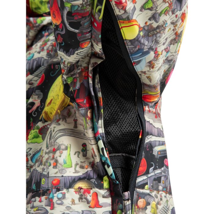 DC BASIS PRINT SNOW JACKET OUTER WORLD BLACK - Image 4